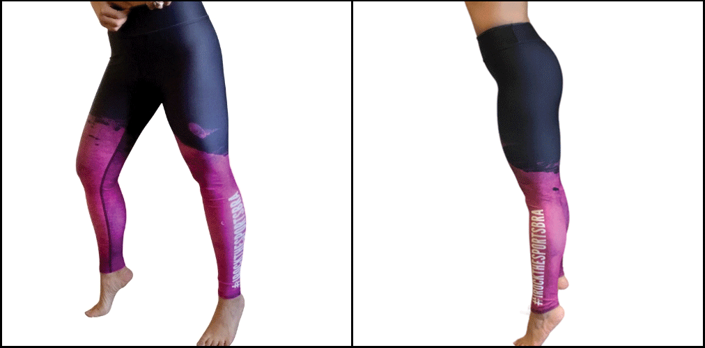 irockthesportsbra Pink Color Splash Yoga Leggings – #Irockthesportsbra